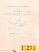 Senkrecht-Senkrecht SV4d, Fransmashine, Horizontal Milling Machine German Manual 1981-SV4d-01